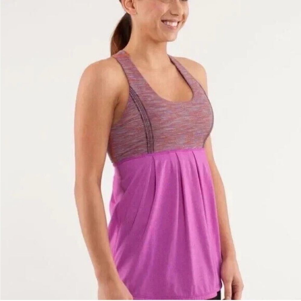 Lululemon Power Dance Racerback Pink  Built in Bra Tank Top 6